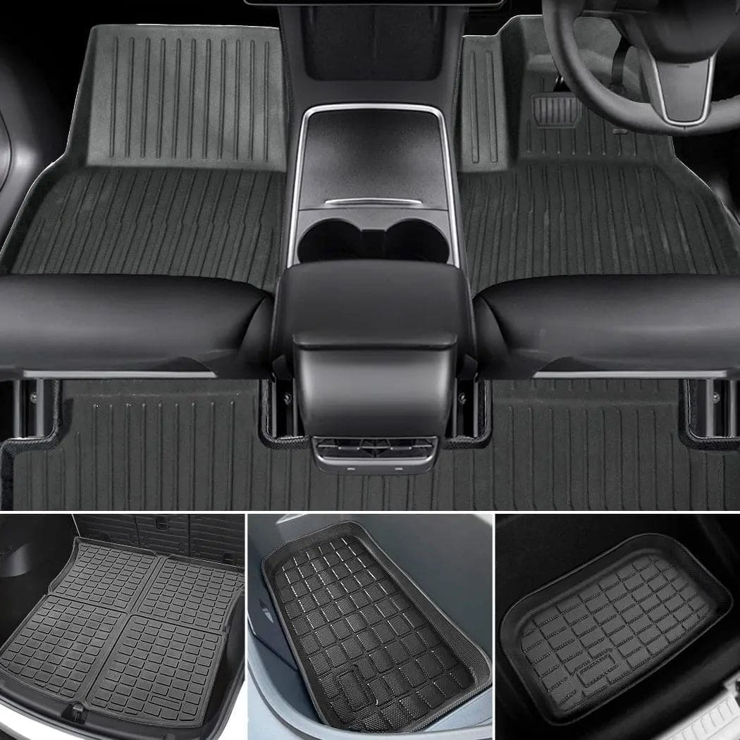 Complete Set of tesla model y floor mats 2024 - Tes Accessories