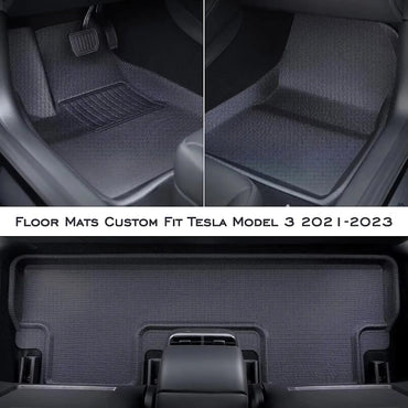 Tesla Model 3 Highland Floor Mat Set - 6pcs, Heavy Duty Protection - Tes Accessories