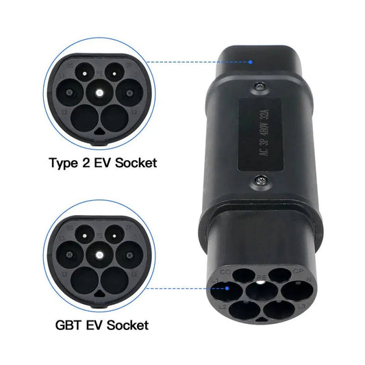 16/32A type2 to GBT adapter - Tes Accessories