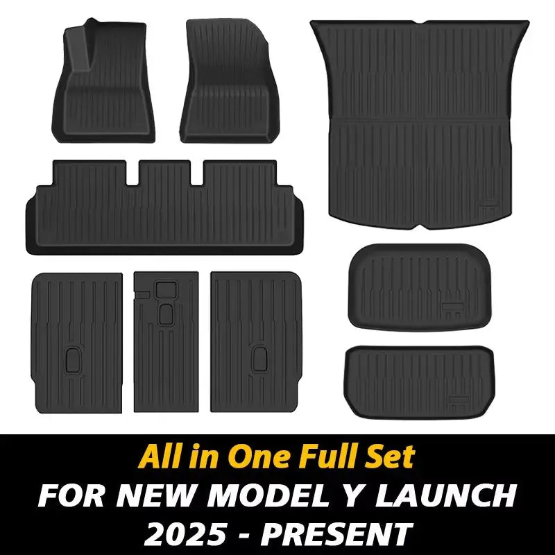 All - Weather TPE Floor Mats & Cargo Liner for 2025+ Tesla Model Y - Tes Accessories