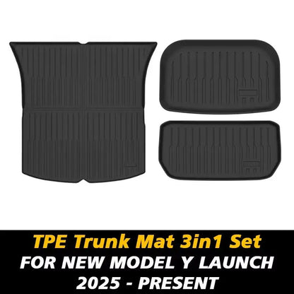 All - Weather TPE Floor Mats & Cargo Liner for 2025+ Tesla Model Y - Tes Accessories