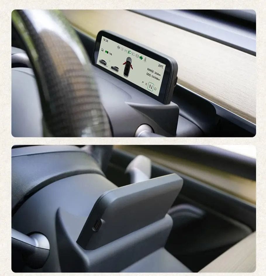 Tesla Model  Y 2023 HUD Screen 4.6'' High Definition LCD Dashboard Instrument Cluster Speedometer