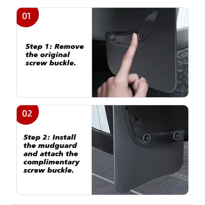 Premium Mud Flaps for Tesla Model Y 2025 - No Drilling Required Splash Guards for Ultimate Protection