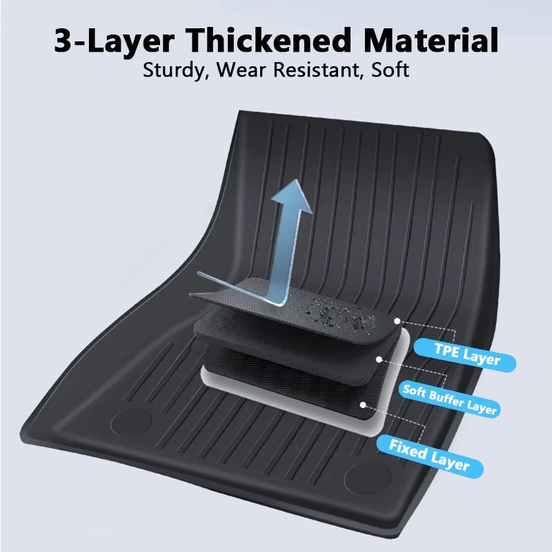 All - Weather TPE Floor Mats & Cargo Liner for 2025+ Tesla Model Y - Tes Accessories