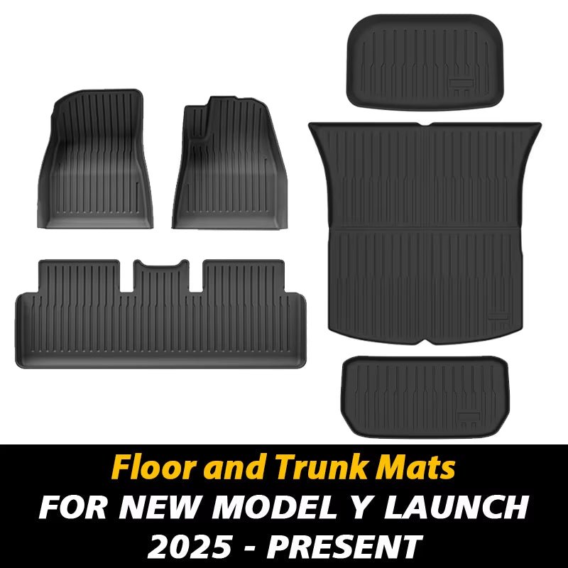 All - Weather TPE Floor Mats & Cargo Liner for 2025+ Tesla Model Y - Tes Accessories