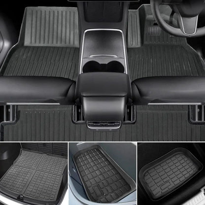Complete Set of tesla model y floor mats 2024 - Tes Accessories