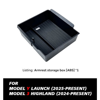Elevate Your Tesla Model Y with Our Stylish Console & Armrest Storage Box - 2025 Juniper Edition - Tes Accessories