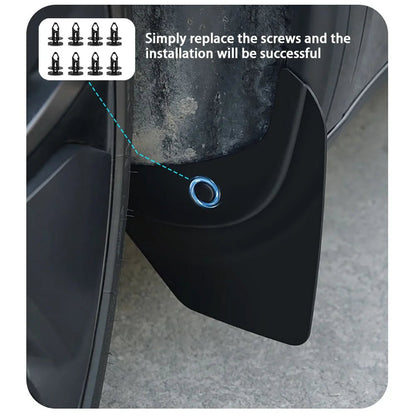 Premium Mud Flaps for Tesla Model Y 2025 - Tes Accessories