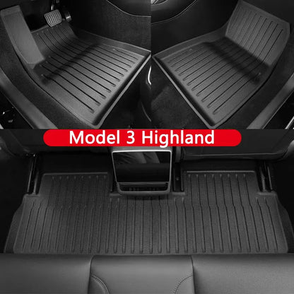 Premium Tesla model 3 floor mats for Highland with 8pcs - Tes Accessories