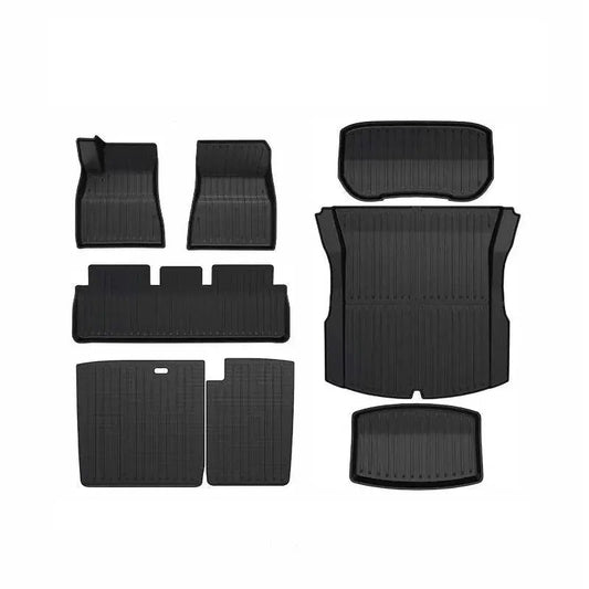 Premium Tesla model 3 floor mats for Highland with 8pcs - Tes Accessories