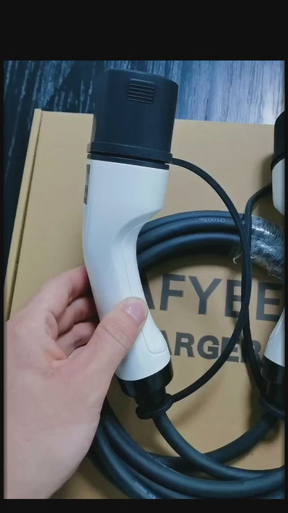 Durable Type 2 to Type 2 EV charging cable, compatible with single-phase and three-phase charging